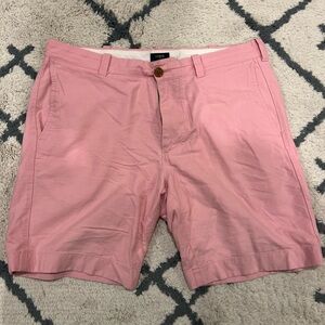 J.Crew Sunwashed Oxford Men’s shorts Pink Size 33 9 inch inseam